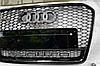 Решітка радіатора Audi A5 8T (12-15) стиль RS5 + quattro (чорний глянець), фото 4