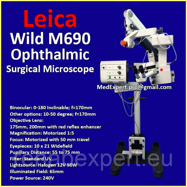 Операційний мікроскоп для Офтальмології Leica Wild M690 Ophthalmic Surgical Microscope