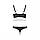 Комплект з екошкіри Passion Malwia Bikini, з люверсами та ремінцями, бра, трусики 4XL5XL, фото 5
