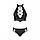 Комплект з екошкіри Passion Nancy Bikini, бра та трусики з імітацією шнурівки 6XL7XL, фото 5