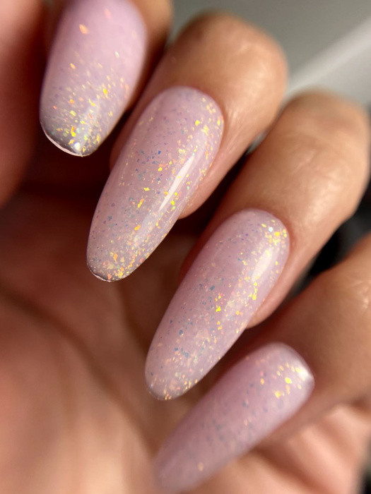 База для нігтів Dark Pro Base Potal №23 напівпрозорий рожевий з блискітками, 15 мл, фото 1