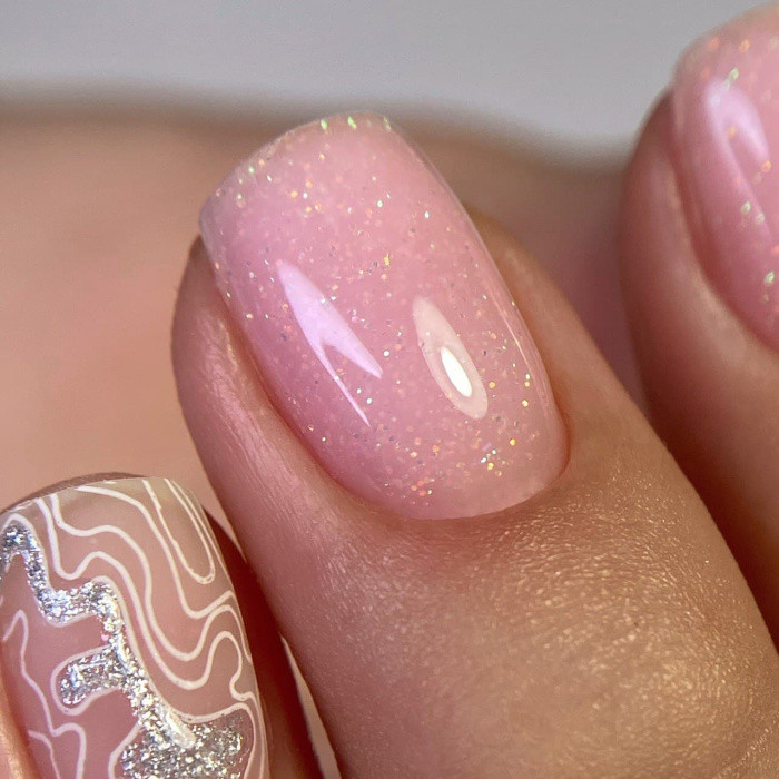 Камуфлююча база Dark Pro Base Opal №5 прозоро-рожевий з блиском, 30 мл, фото 1