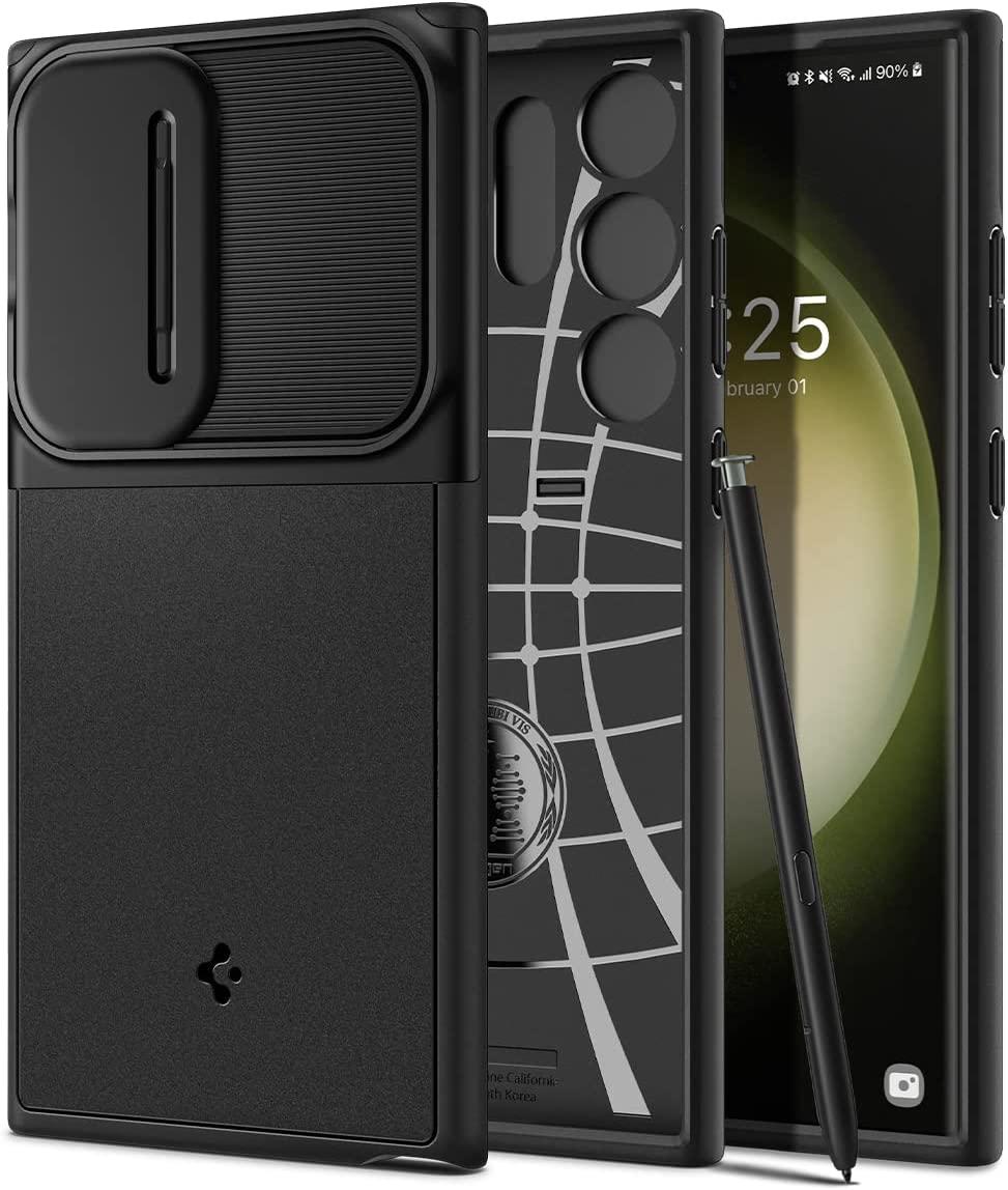 Чохол Spigen для Samsung Galaxy S23 Ultra — Optik Armor, Black (ACS05639)