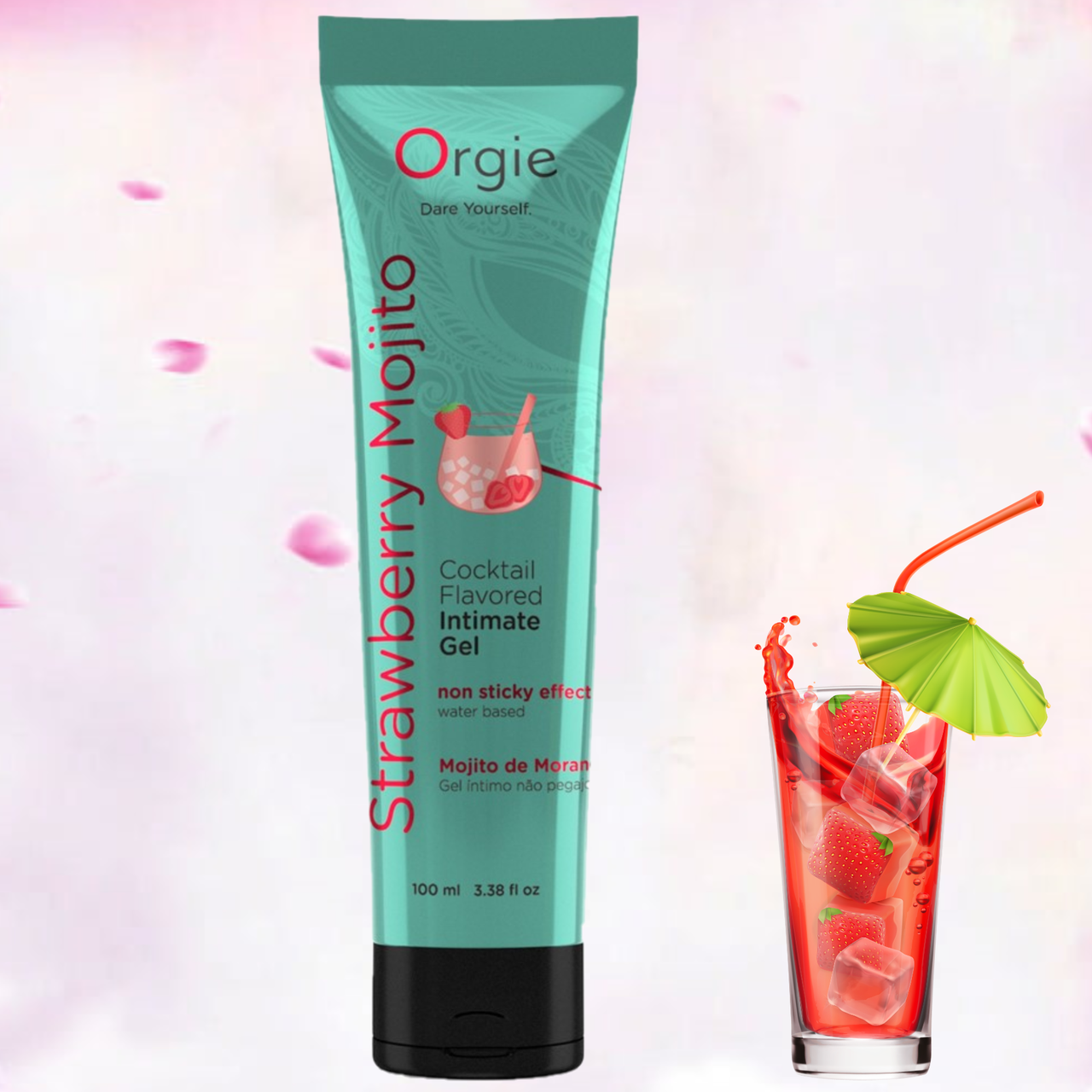 Оральний лубрикант зі смаком полуничного мохіто "Lube Tube Cocktail Strawberry Mojito" від Orgie 100 мл., фото 1