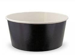 Контейнер для салатів і других страв Turkey чорний круглий 750 мл d14,5 см h6,7 см паперовий (011114/50/400)