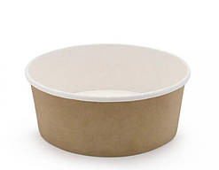 Контейнер для салатів і других страв Turkey крафт круглий 750 мл d14,5 см h6,7 см паперовий (011116/50/400)
