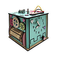 Розвиваюча іграшка Бізикуб Temple Group TG286478 15х15х15 см Бірюзовий, Time Toys