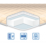 Тонкий матрац топер на диван, футон матрац ортопедичний, що вирівнює середньої жорсткості SIMPLEX стандарт, фото 8
