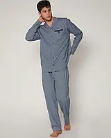 Классическая мужская пижама из хлопка с длинным рукавом Admas 55314