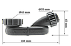 Коліно для сифона ванни ( СФ 02 ) гідрозатвор, фото 9