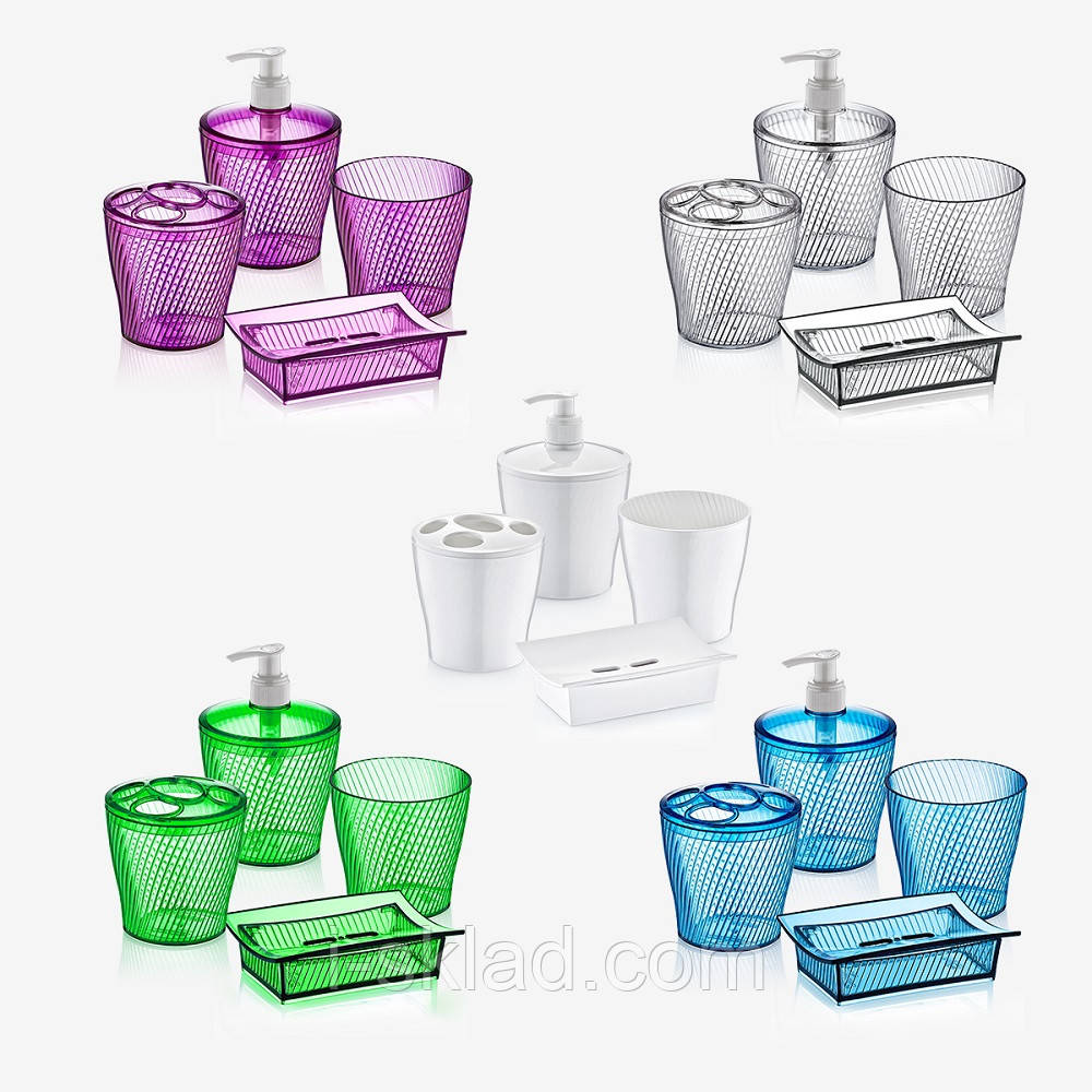 Набір аксесуарів для ванної 4 пр PlastArt BA-280