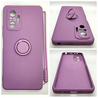 Силіконовий чохол, бампер з кільцем-підставкою під магніт для Xiaomi Redmi Note 10 Pro
