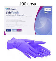 Рукавички нітрилові SafeTouch® Extend Lavender Medicom без пудри 100 штук (50 пар) розмір M