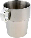 Кухлі-чашки металеві (4 штуки) Kamille 300 мл на сталевій підставці, фото 4