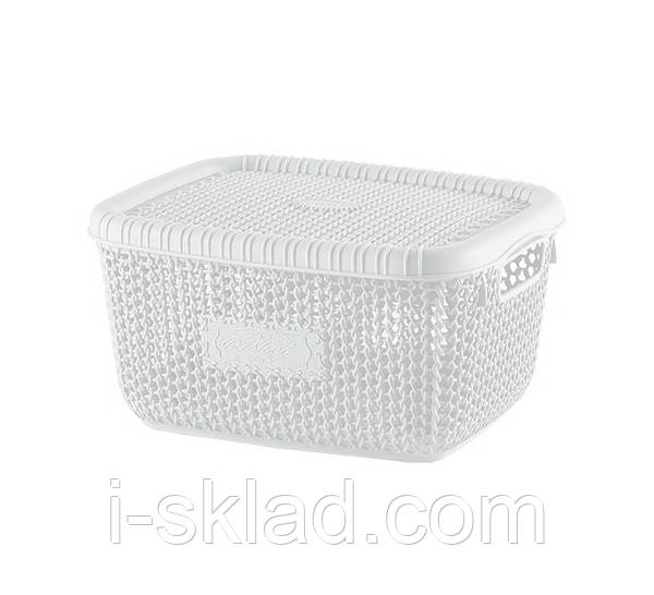 Кошик з кришкою Violet House Віолетта 5 л 1009 Powder