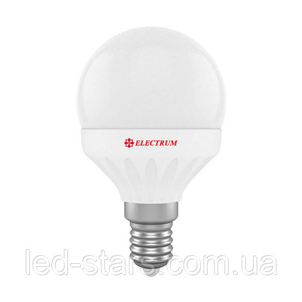 LED-лампа E14 4W(360Lm) 4000K Electrum куля PA LB-5 алюпласт. корп. A-LB-1808, фото 1