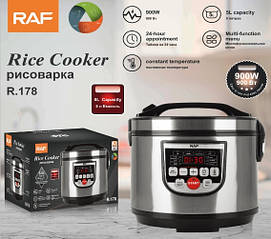 ДОМАШНЯ МУЛЬТИВАРКА ПАРОВАРКА МНОГОФУНКЦІОНАЛЬНА RAF-178. 900 w.12 програм. з антипригарною чашею
