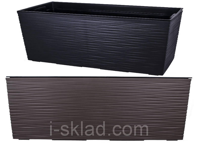 Горщик терасний Ламела Бегонія Долото 56 см з вкладом 627  Мокко