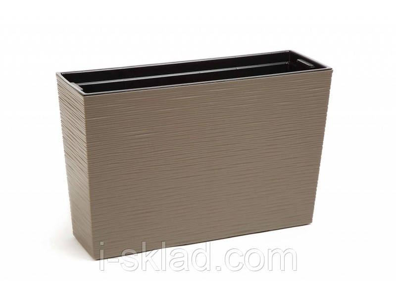 Горщик терасний Ламела Вербена Долото 56 см з вкладом 631 Графит