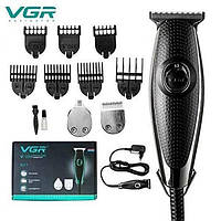 Профессиональная машинка для стрижки волос VGR V-099 регулируемый шнур сменные насадки