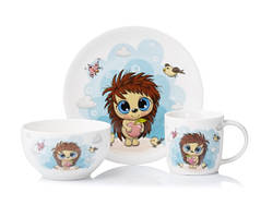 Набір для дітей Ardesto Sweet Hedgehog 3 предмети порцеляна (AR3455HS)
