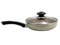 Сковорода с крышкой Zauberg 20 см Мрамор Бежевая FPM-203