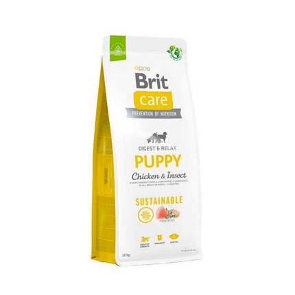 Brit care Dog Sustainable Puppy Сухий корм з куркою та комахами для цуценят 12кг, фото 1