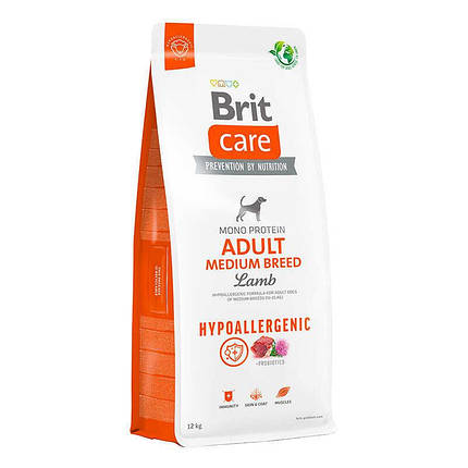 Brit care Hypoallergenic Adult Medium Breed Корм для собак середніх порід монопротеїновий гіпоалергенний 12кг, фото 1