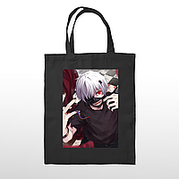 Черная экосумка шопер Токийский Гуль Кен Канеки Tokyo Ghoul Ken Kaneki BAG TG KK 02