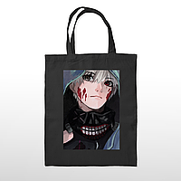 Черная экосумка шопер Токийский Гуль Кен Канеки Tokyo Ghoul Ken Kaneki BAG TG KK 05