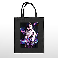 Черная экосумка шопер Токийский Гуль Камиширо Ризе Кен Канеки Tokyo Ghoul Kamishiro Rize Ken Kaneki BAG TG KR