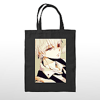 Черная экосумка шопер Токийский Гуль Кен Канеки Tokyo Ghoul Ken Kaneki BAG TG KK 20