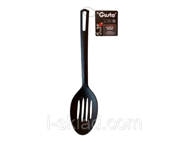 Ложка з отворами Gusto Чорна GT-5206