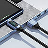 Кабель Toocki Digital Display USB Type-C to USB Type A/66W/6A швидка зарядка QC Cable 1m TXCT-XY01 Blue, фото 5