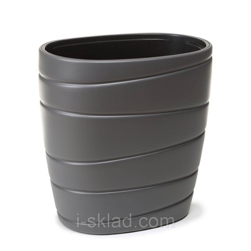 Горщик терасний Ламела Пасса 60*40*60 см з вкладом високий 854 Кремовый