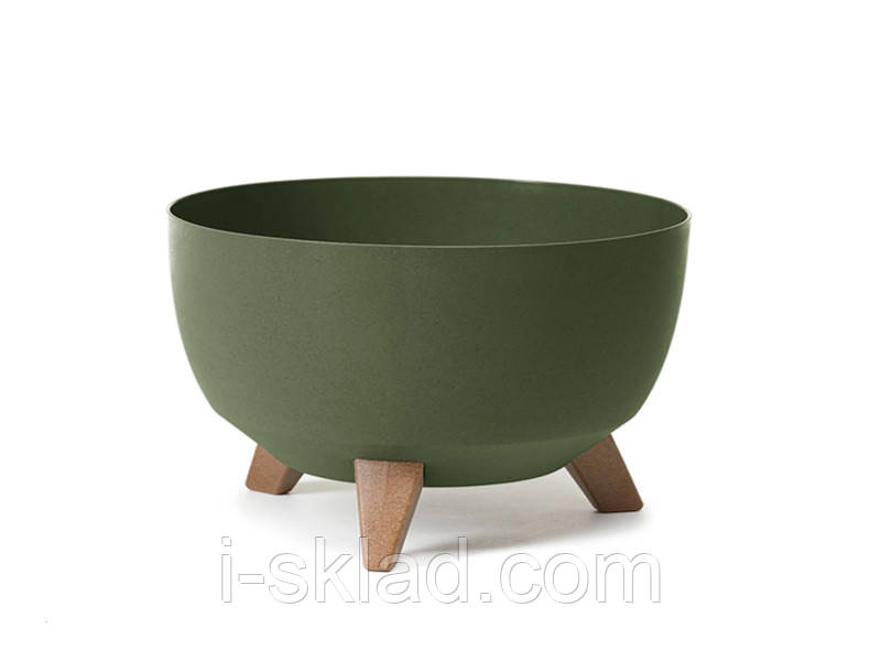 Горщик миса Ламела Рома ЕКО Wood 40 см на ніжках 921
