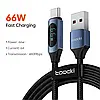 Кабель Toocki Digital Display USB Type-C to USB Type A/66W/6A швидка зарядка QC Cable 1m TXCT-XY01 black, фото 6