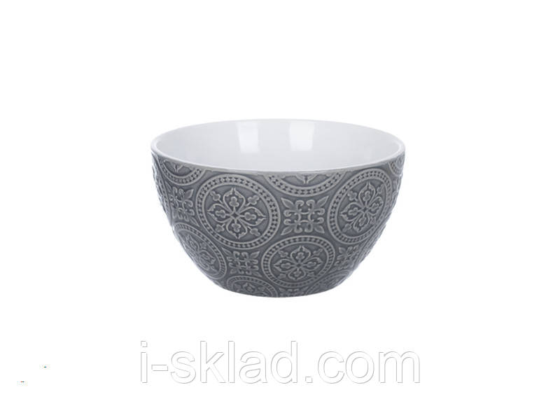 Салатник Limited Edition Піала Pattern 650 мл Сірий 18581GR