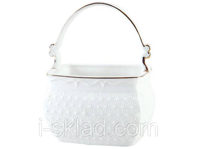 Сахарница с ручкой фарфор Interos квадрат Снежная Королева 904712-A (ID ...