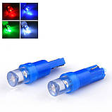 Синя світлодіодна автолампа T5-WEDGE-1LED, фото 3