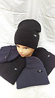 Шапка підліткова подвійна вязка