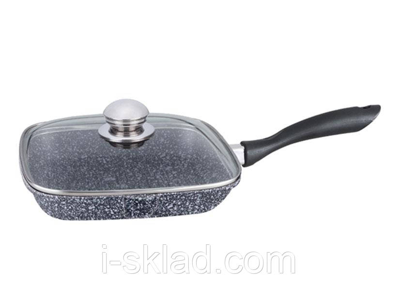 Сковорода-гриль з кришкою Zauberg 28 см Мармур індукція JB-Ф0928A-і