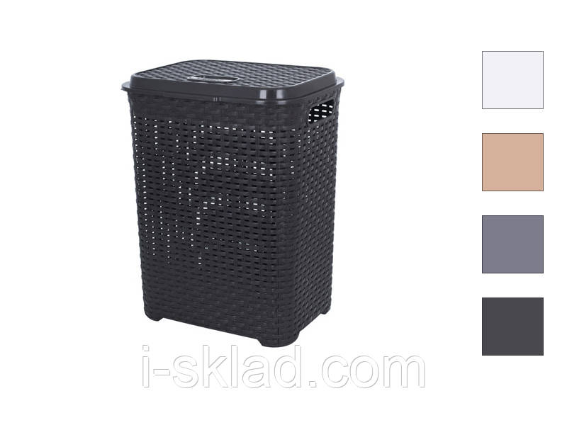 Кошик для білизни вертикальний Violet House Ротанг 45 л 0778 Caramel