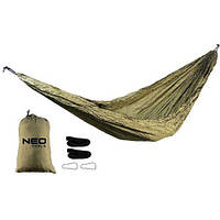 Туристический аксессуар Neo Tools Гамак, до 200 кг, 330x140см, шнури, сумка для переноски, зелений (63-124)