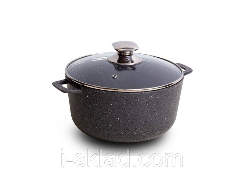 Каструля алюміній Empire з кришкою 2 л Граніт EM-7348