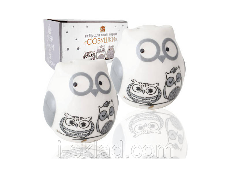 Набір для солі та перцю SNT Совушки 6041-18