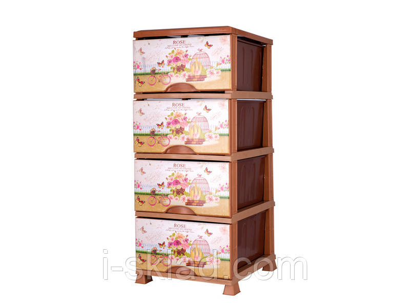 Комод на 4 шухляди Violet House New Rose 38*45*90 см 0352