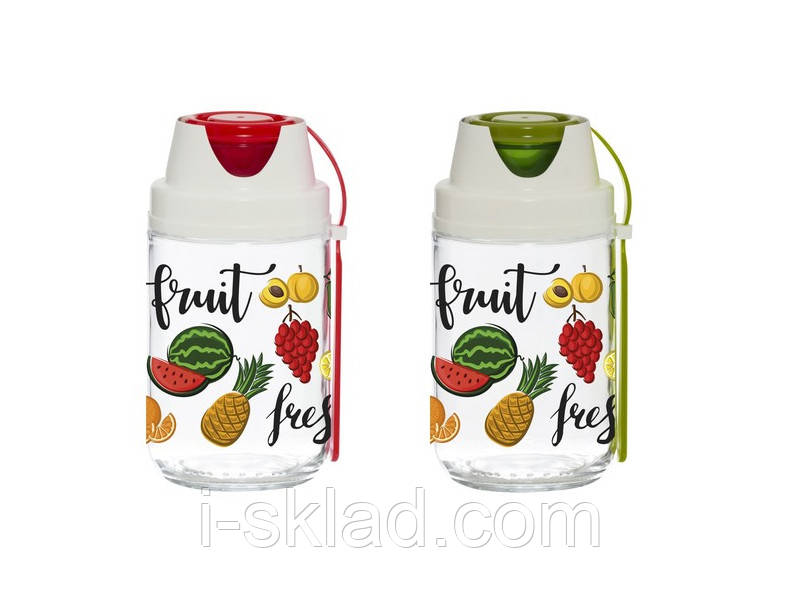 Банка з виделкою та контейнером Herevin Fruit-Salad 0,66 л 131614-001