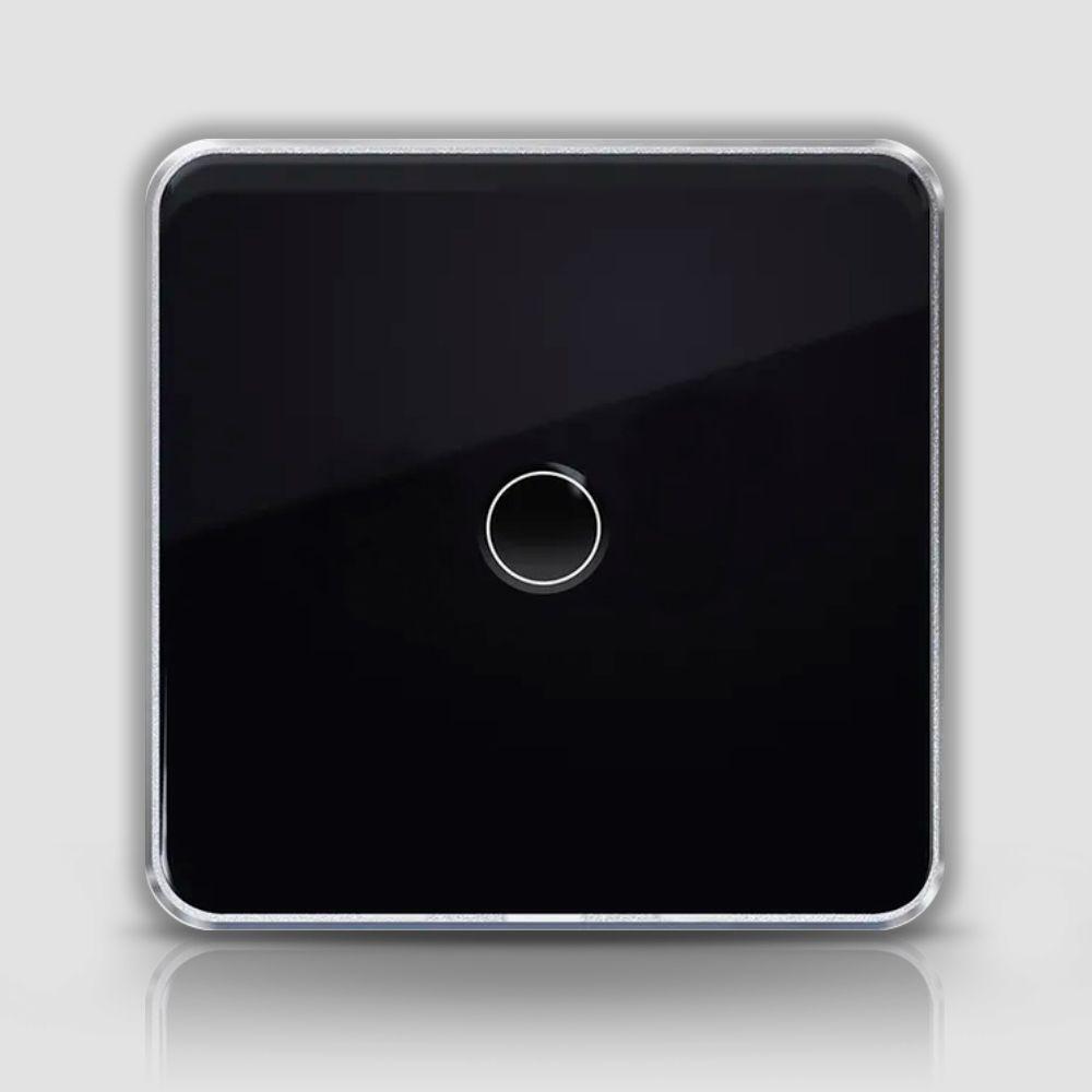 Чорний сенсорний WiFi вимикач Tuya (1 клавіша), фото 1