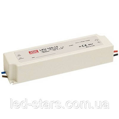 Джерело живлення LPV-100-12: AC/DC, IP67, 100W. 190*52*37(L*W*H)